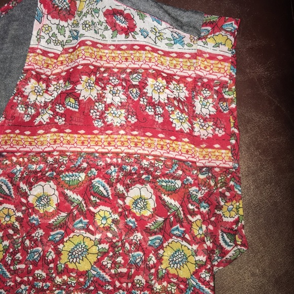 Anthropologie Tiny Floral Print Cap Sleeve Top - Picture 12 of 16